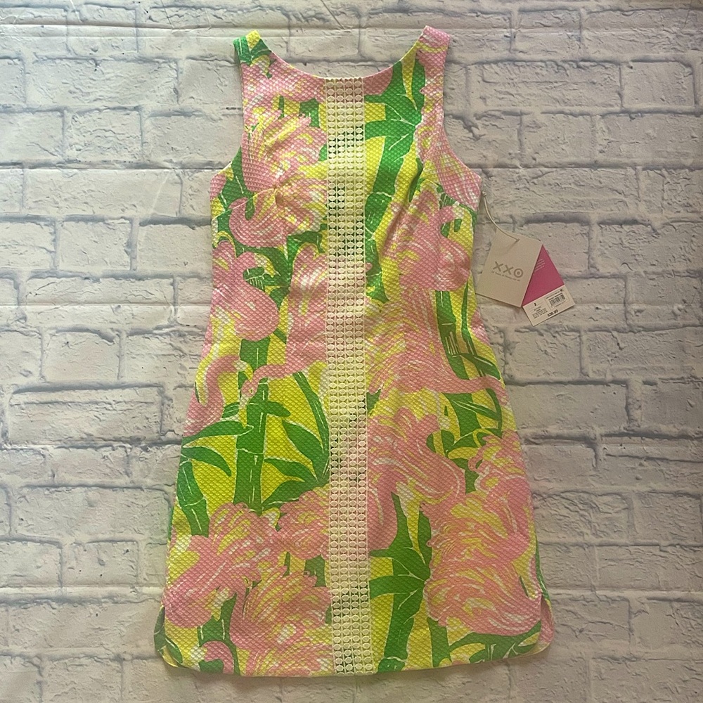 NWT Lilly Pulitzer for Target Pink Flamingo Fan Dance Shift Dress
